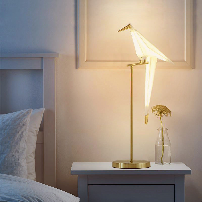 Origami Magnet-Vogellampe | Elegante Tischlampe mit Warmem Licht und Flexiblem Design für Zuhause und Büro-1