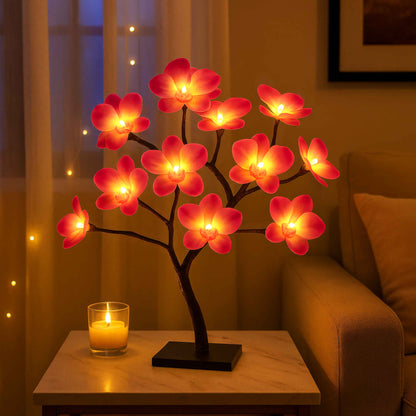 Blütenflammenlampe | LED Tischlampe mit Blumen 4