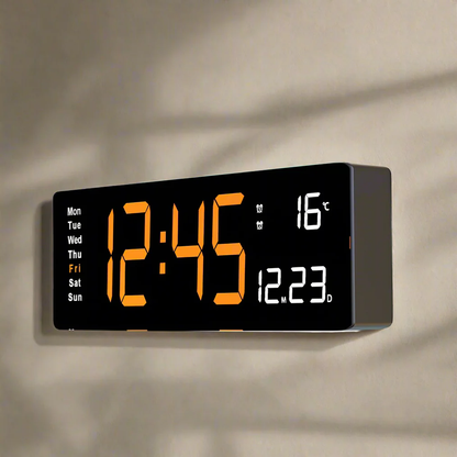 Bunte Acryl Digitaluhr | Moderne LED Uhr mit USB 3