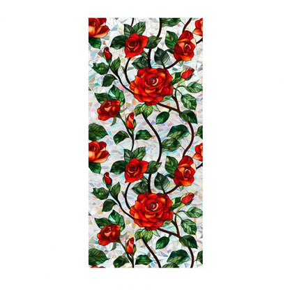 Buntglas Fensterfolie | Sichtschutzfolie mit Blumenmuster 12