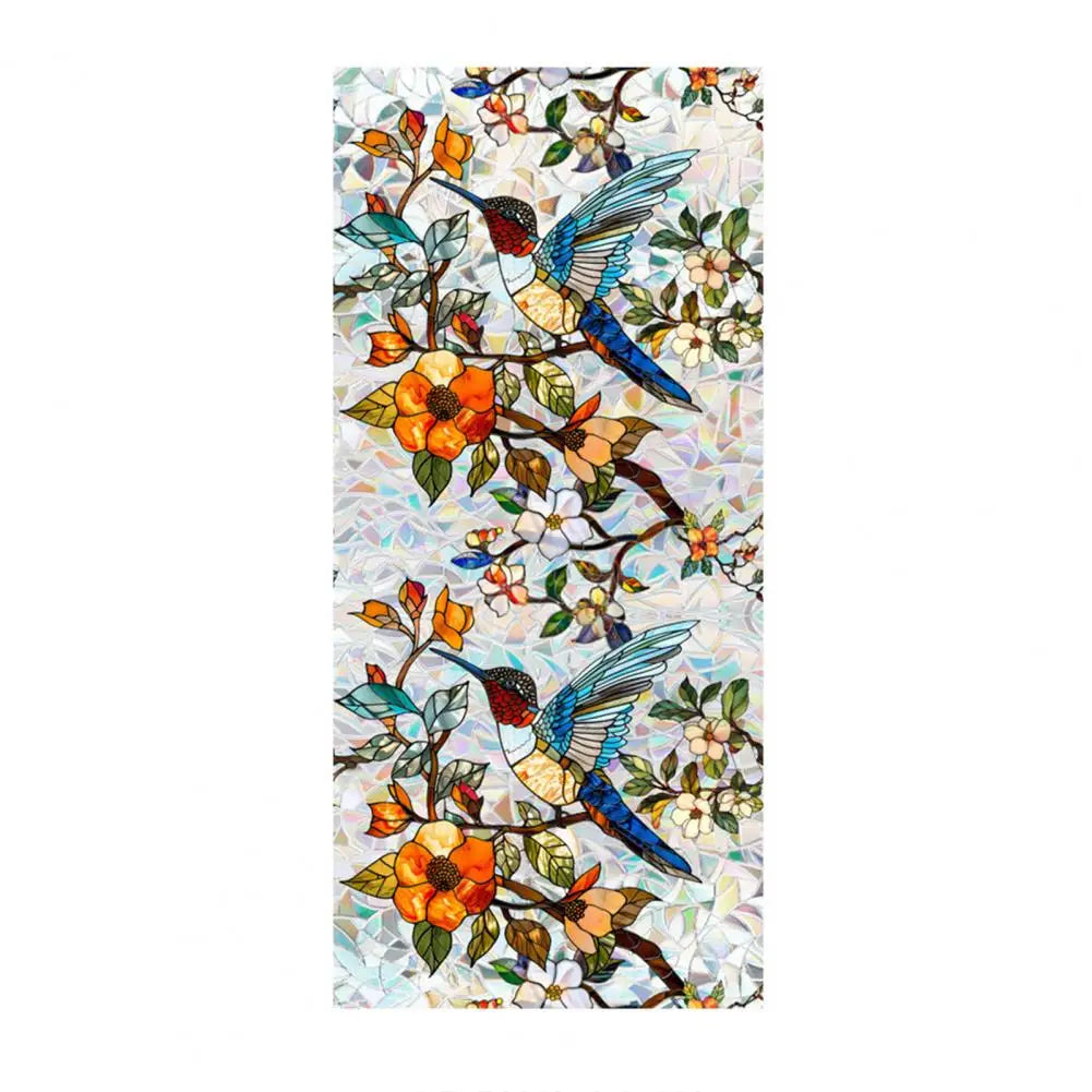 Buntglas Fensterfolie | Sichtschutzfolie mit Blumenmuster 6