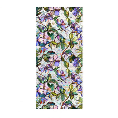 Buntglas Fensterfolie | Sichtschutzfolie mit Blumenmuster 7