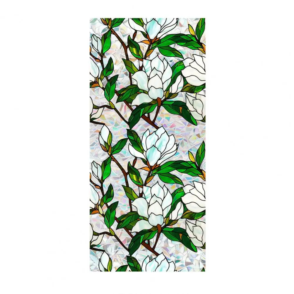 Buntglas Fensterfolie | Sichtschutzfolie mit Blumenmuster 8