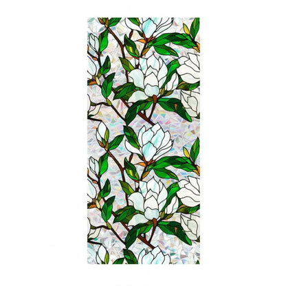 Buntglas Fensterfolie | Sichtschutzfolie mit Blumenmuster 8