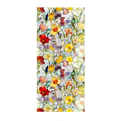 Buntglas Fensterfolie | Sichtschutzfolie mit Blumenmuster 9