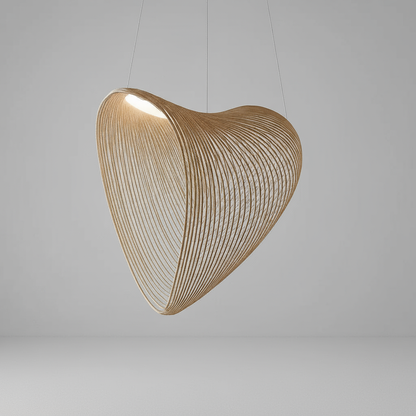 Lignum | Lampa wisząca z drewna do jadalni i pomieszczeń mieszkalnych