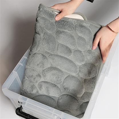 CobbleMat | Antirutsch PVC Badematte mit Kieselstein-Design 3