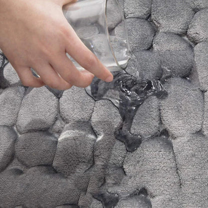 CobbleMat | Antirutsch PVC Badematte mit Kieselstein-Design 5