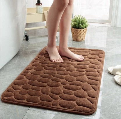 CobbleMat | Antirutsch PVC Badematte mit Kieselstein-Design 8