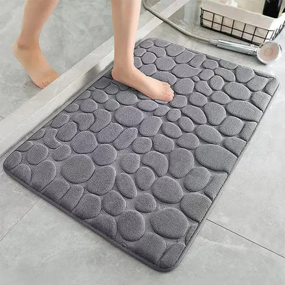 CobbleSoft 3D Badezimmermatte | Rutschfeste Badezimmer Matte 40x60cm 0