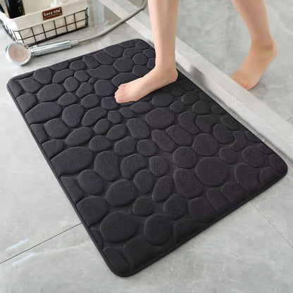 CobbleSoft 3D Badezimmermatte | Rutschfeste Badezimmer Matte 40x60cm 2