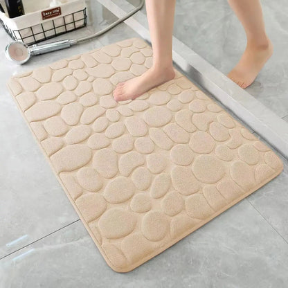 CobbleSoft 3D Badezimmermatte | Rutschfeste Badezimmer Matte 40x60cm 4