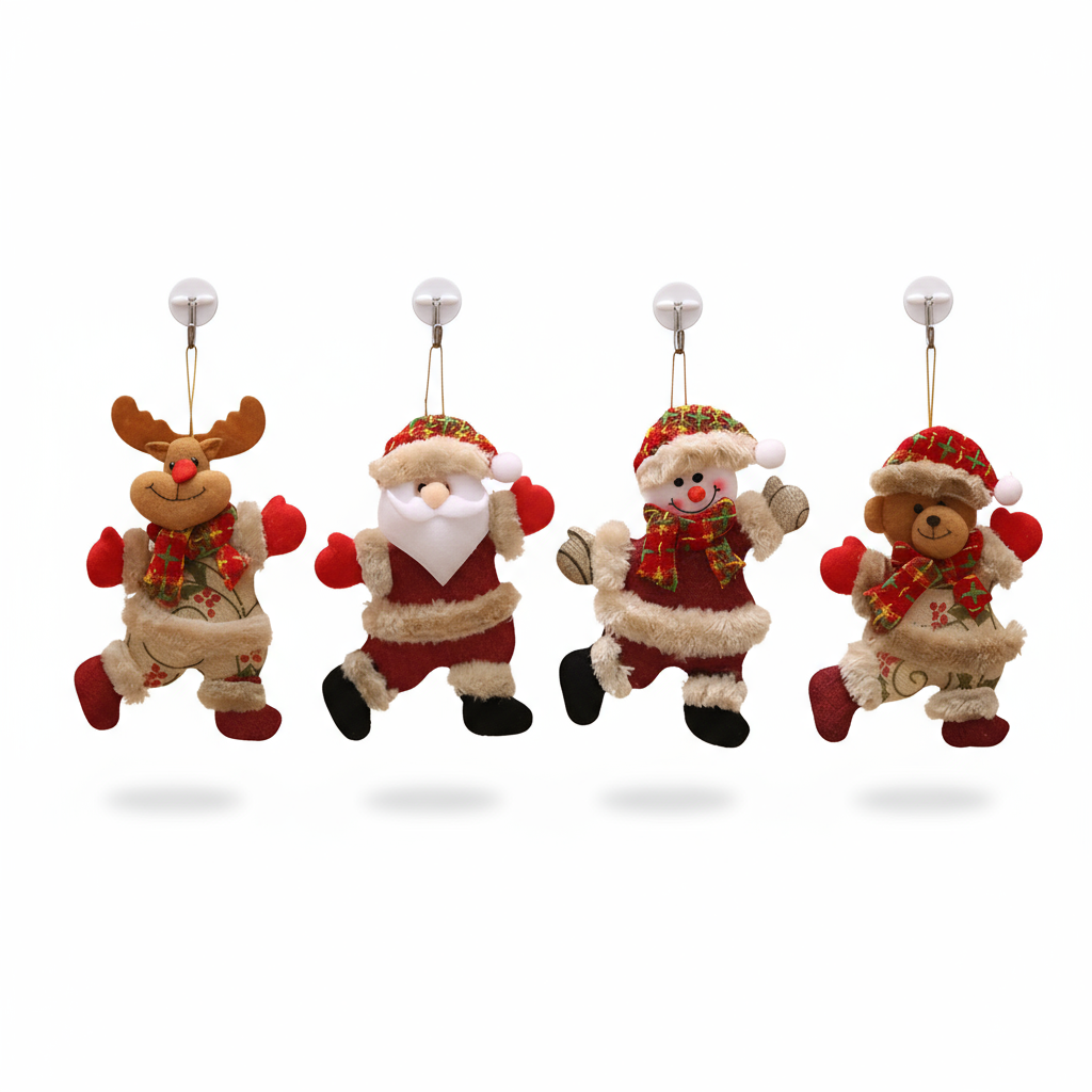 Glänzende Weihnachtskugeln Set 4er | Christbaumkugeln Kunststoff