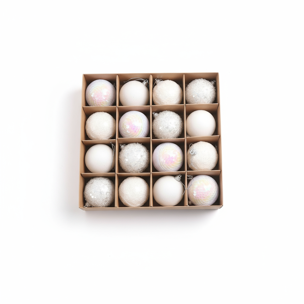 Weihnachtskugeln Set | Elegante Christbaumkugeln aus Kunststoff