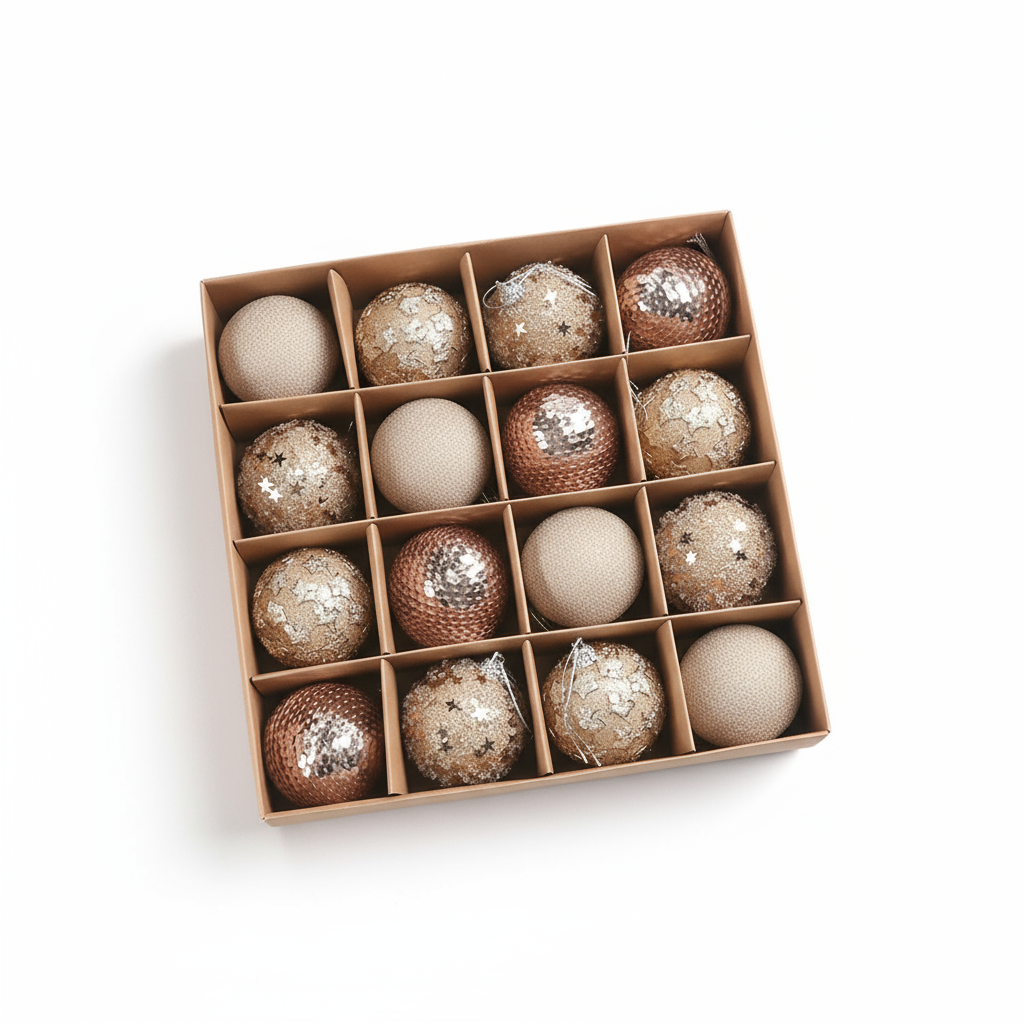 Weihnachtskugeln Set | Elegante Christbaumkugeln aus Kunststoff