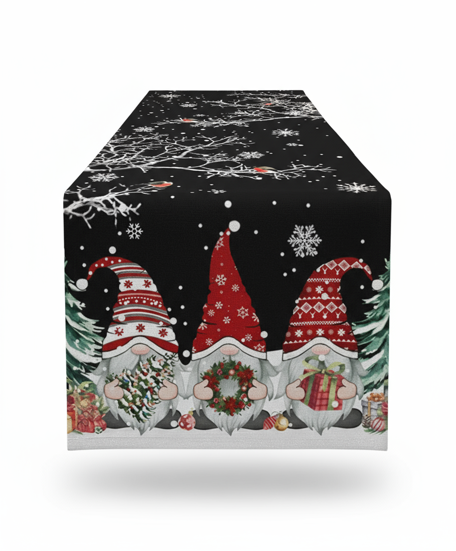 Weihnachtlicher Tischläufer Schneeflocken | Festliche Dekoration