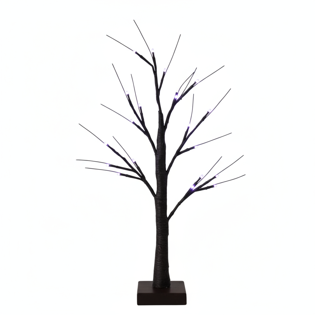 Halloween Baum mit LED Lichtern | 60 cm Dekoration