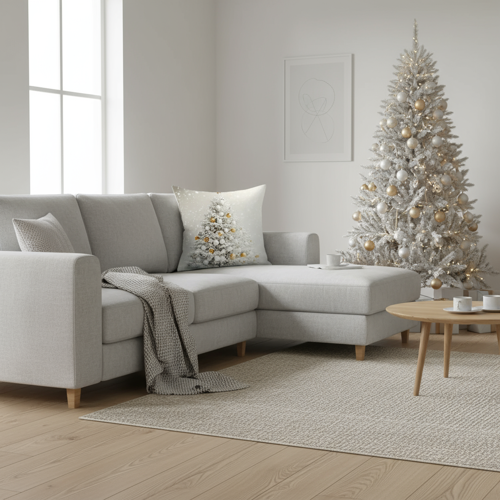 Weihnachtskissenbezug 40x40 | Dekoratives Sofakissen für Winter