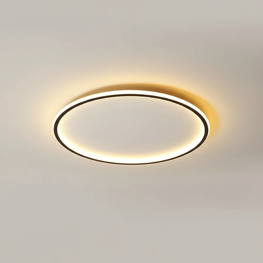Skandinavische LED Deckenlampe | Runde Deckenleuchte Schwarz