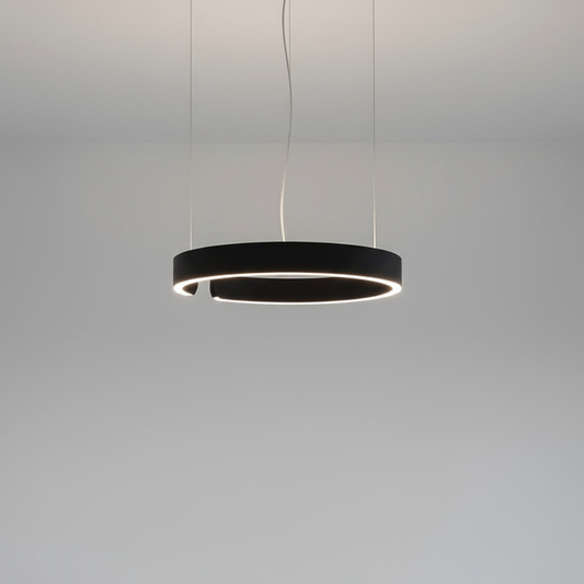 LED Deckenleuchte | Schwarz 40/60/80 cm Metall