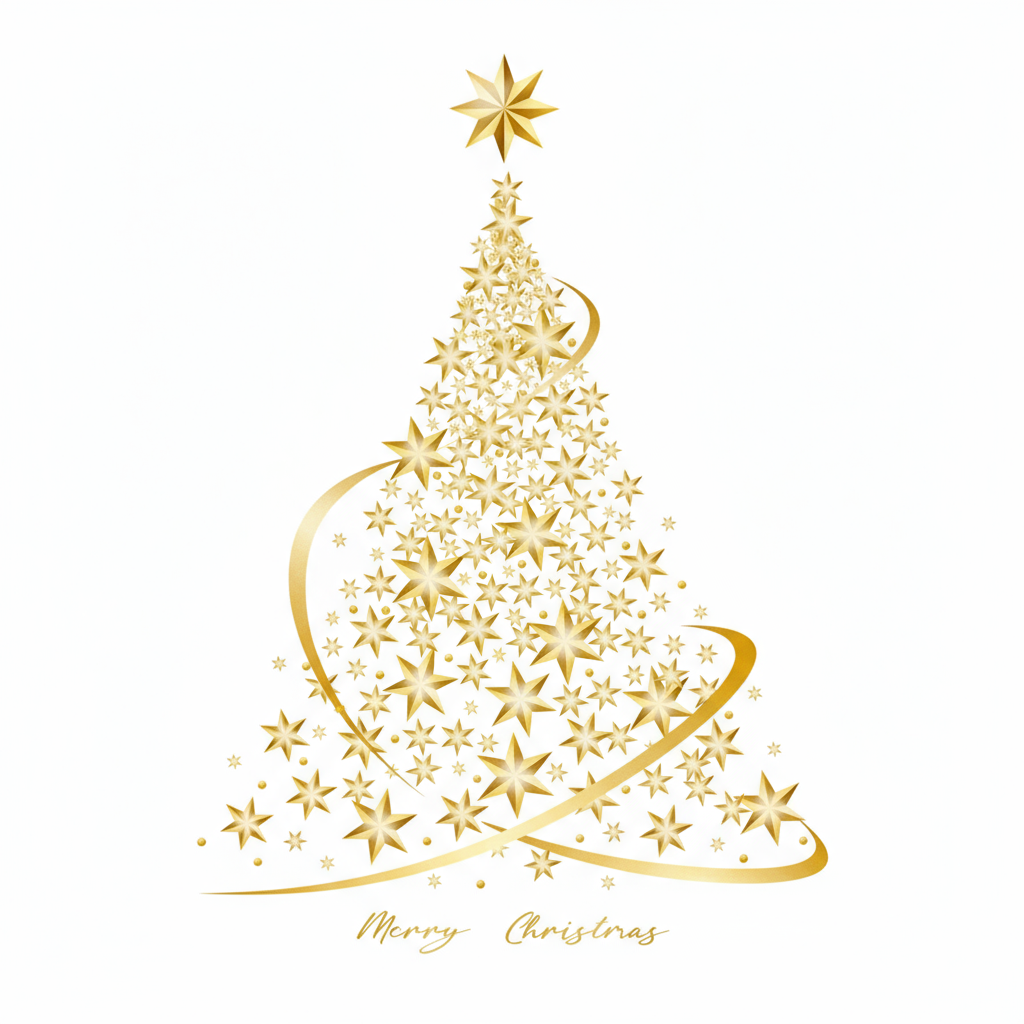 Weihnachtsfenster Aufkleber Gold | Dekorative PVC Sticker