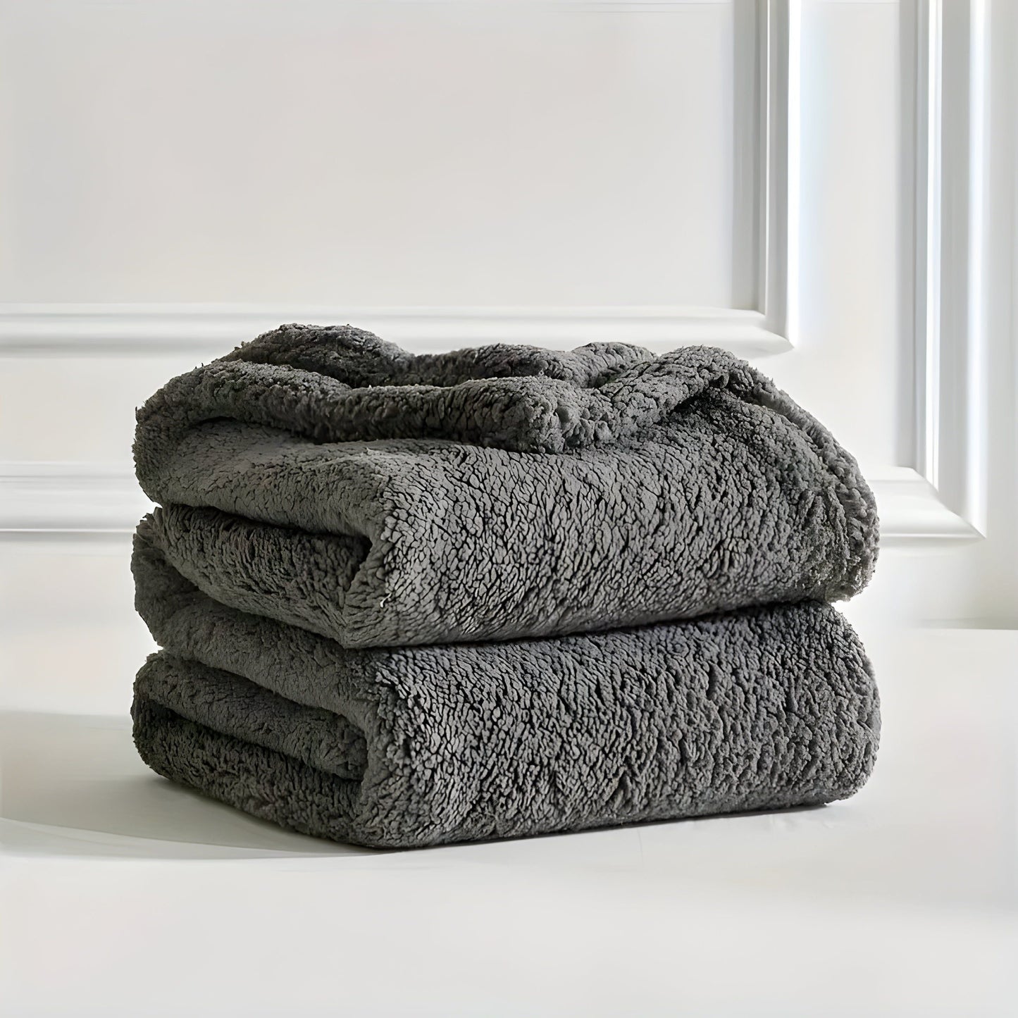 DoubleCozy | Doppelseitige Sherpa-Fleecedecke 1