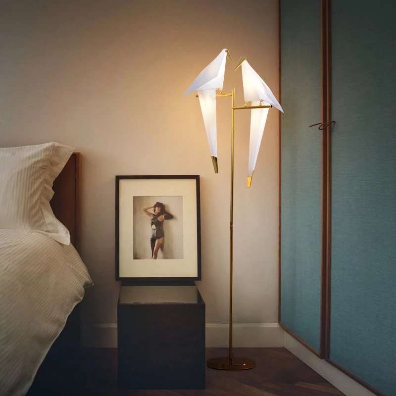 Origami Magnet-Vogellampe | Elegante Tischlampe mit Warmem Licht und Flexiblem Design für Zuhause und Büro-3