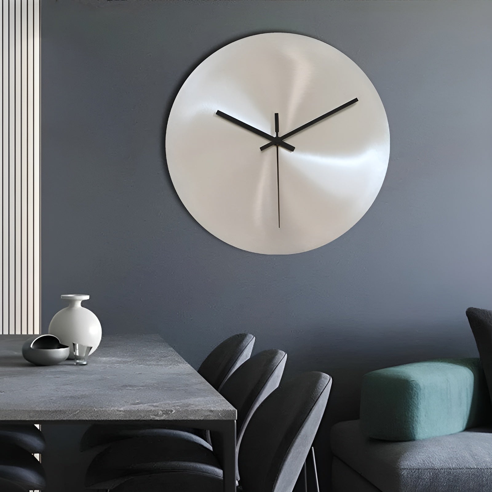 Edelstahl Wanduhr Groß | Modernes Design für Wohnzimmer 3