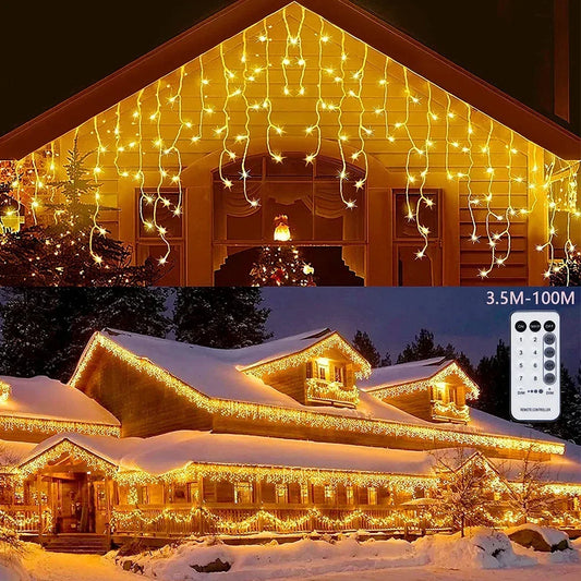 Eiszapfen Lichtervorhang | LED Weihnachtsdekoration Outdoor 0