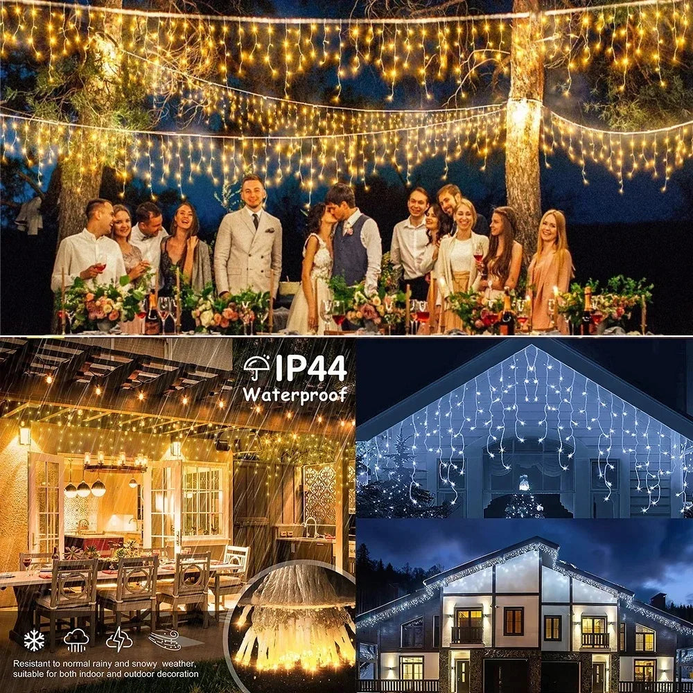 Eiszapfen Lichtervorhang | LED Weihnachtsdekoration Outdoor 1