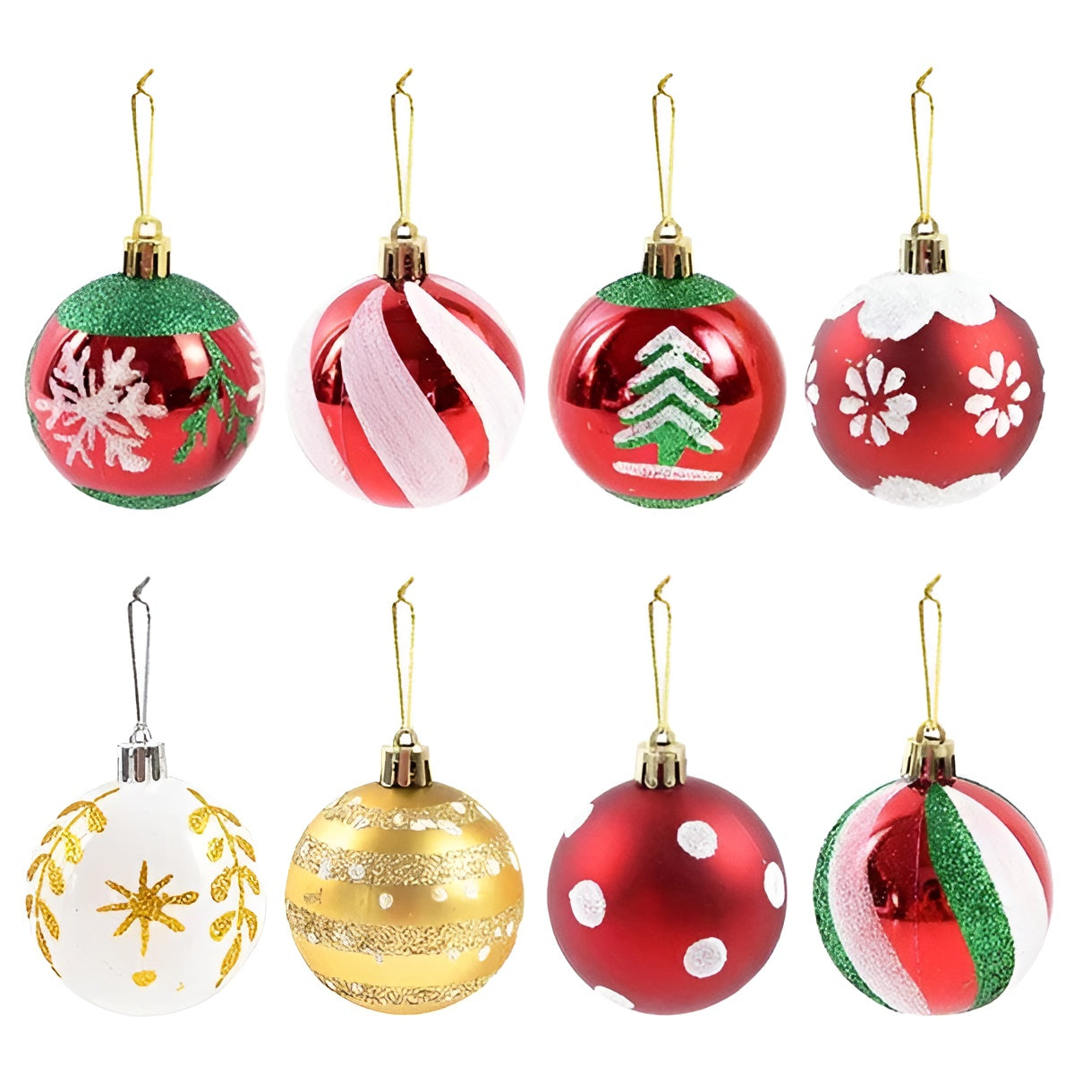 Elegantes Weihnachtskugel Set | 6 Stück Glasornamente für den Christbaum 1