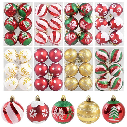 Elegantes Weihnachtskugel Set | 6 Stück Glasornamente für den Christbaum 3