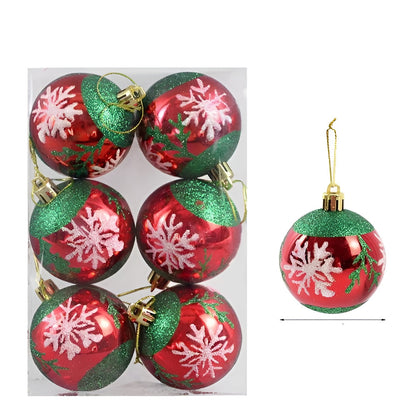 Elegantes Weihnachtskugel Set | 6 Stück Glasornamente für den Christbaum 5
