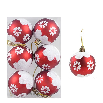 Elegantes Weihnachtskugel Set | 6 Stück Glasornamente für den Christbaum 7