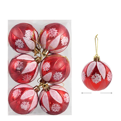 Elegantes Weihnachtskugel Set | 6 Stück Glasornamente für den Christbaum 8