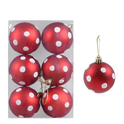 Elegantes Weihnachtskugel Set | 6 Stück Glasornamente für den Christbaum 9
