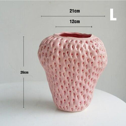 Erdbeer-Vase | Keramik Deko für Blumen und Tischgestaltung 5