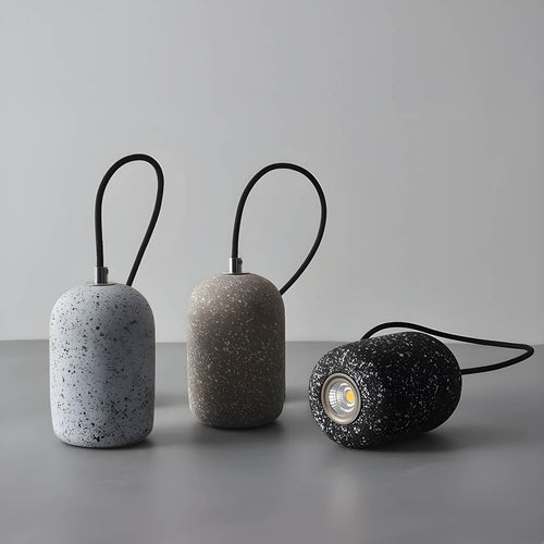 Industrielle Pendelleuchte aus Eisen | Moderne Hängelampe schwarz für Esszimmer – 16 cm Durchmesser, LED Leuchte, Knopf-Schalter-1
