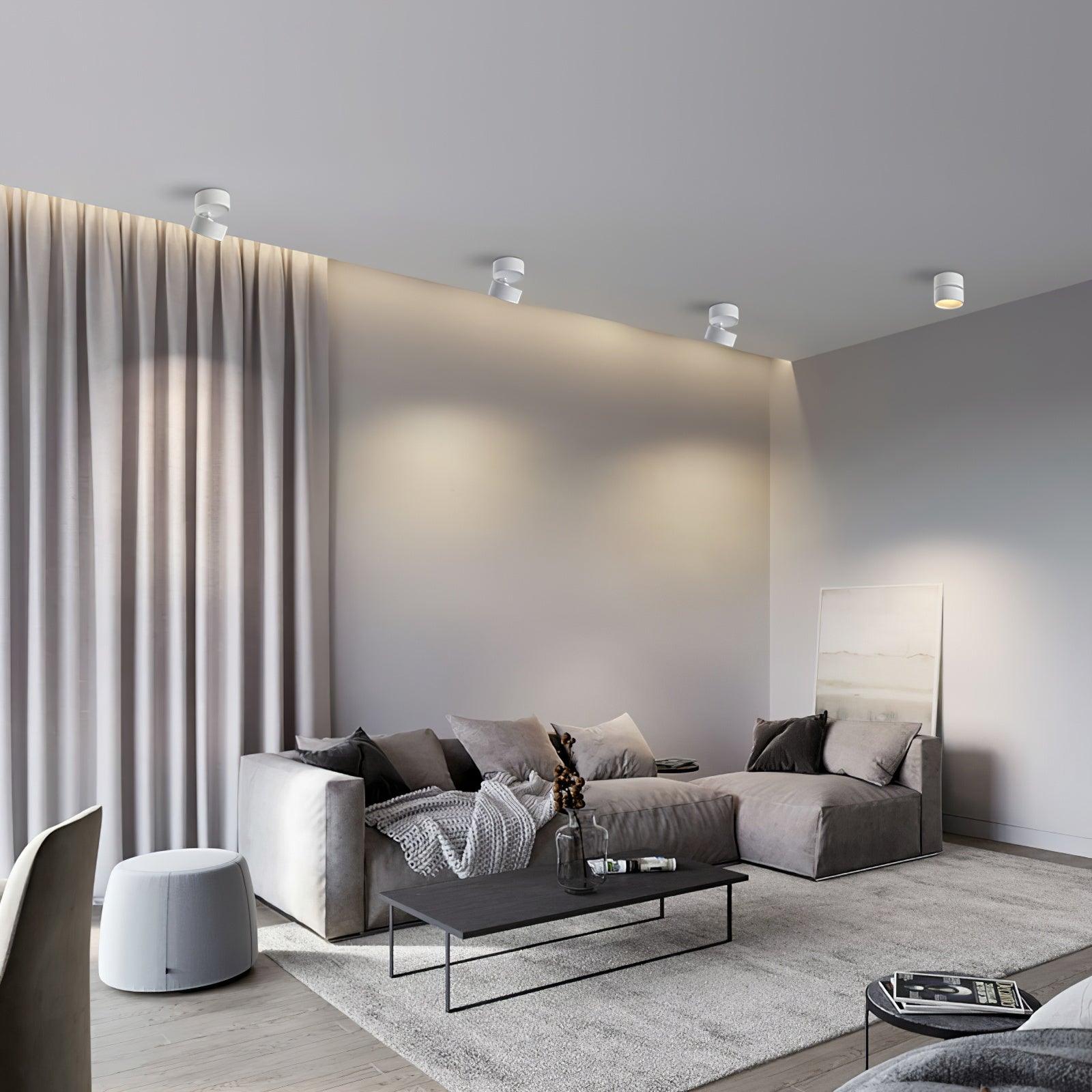 Favilla LED Deckenleuchte mit Verstellbarem Mechanismus – Aluminium, Warmweiß 3000K, Kompakt für Wohnzimmer und Akzentbeleuchtung-6