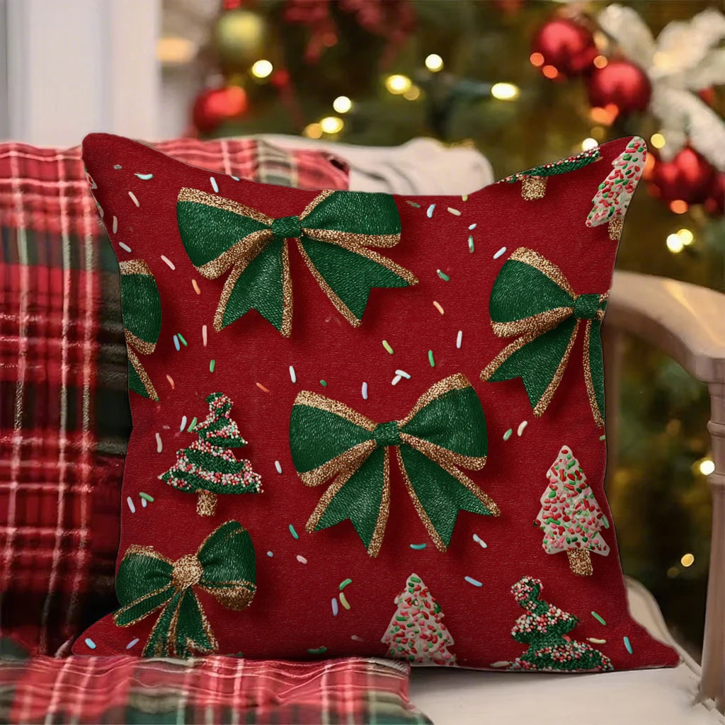 Festliche Weihnachtskissenbezüge 40x40 | Dekokissen Hüllen 8