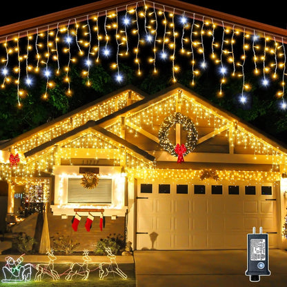 Festlicher Lichtvorhang | Weihnachtsbeleuchtung für Außenbereich 0