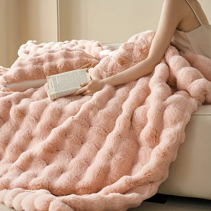 Fleecedecke Beige | Warme Kuscheldecke Flauschig und Dicke 4