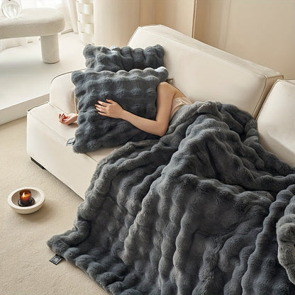 Fleecedecke Beige | Warme Kuscheldecke Flauschig und Dicke 7
