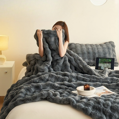 Fleecedecke Beige | Warme Kuscheldecke Flauschig und Dicke 9