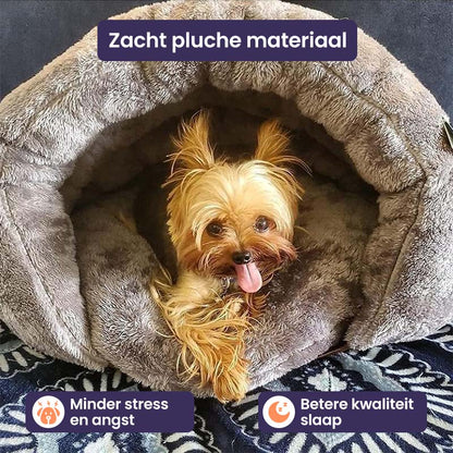 Gemütliches Höhlenbett für Hunde | Entspannungsbett Beige 7
