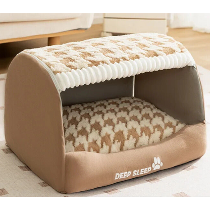 Gemütliches Plüsch Hundehaus | Indoor Hundehütte für Kleine Hunde 5