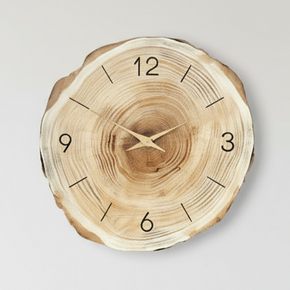 Orologio da parete silenzioso Dandy | Orologio da parete moderno in legno con texture