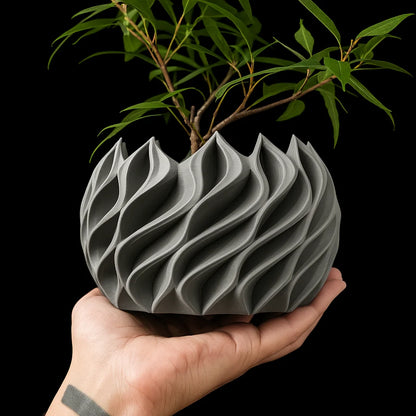 Geometrischer Blumentopf | 3D Gedruckter Pflanzkübel aus Bioplastik 7