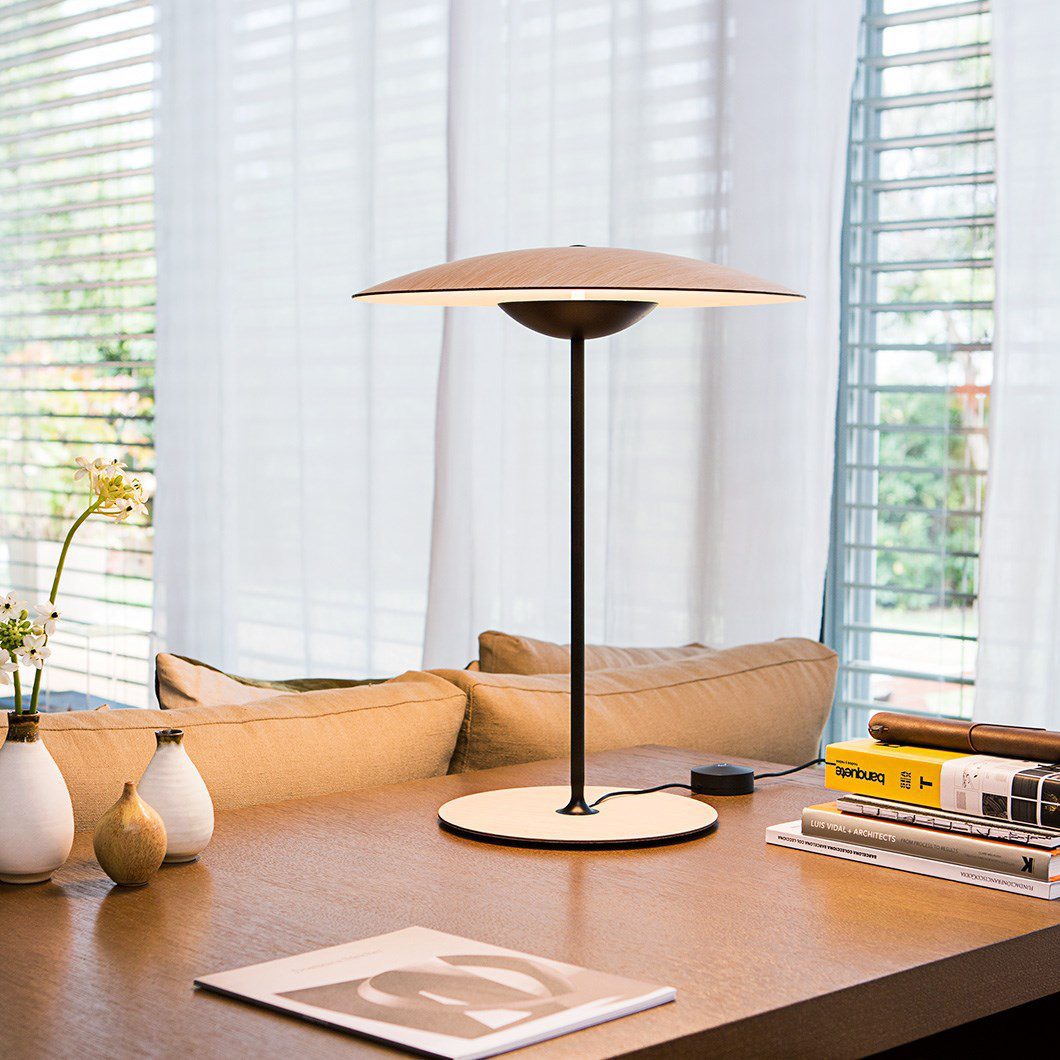 Elegante Tischleuchte Ginger mit Integrierter LED – Warm, Neutral und Kühl Licht, Metall, 35cm Durchmesser, Ideal für jedes Ambiente-3
