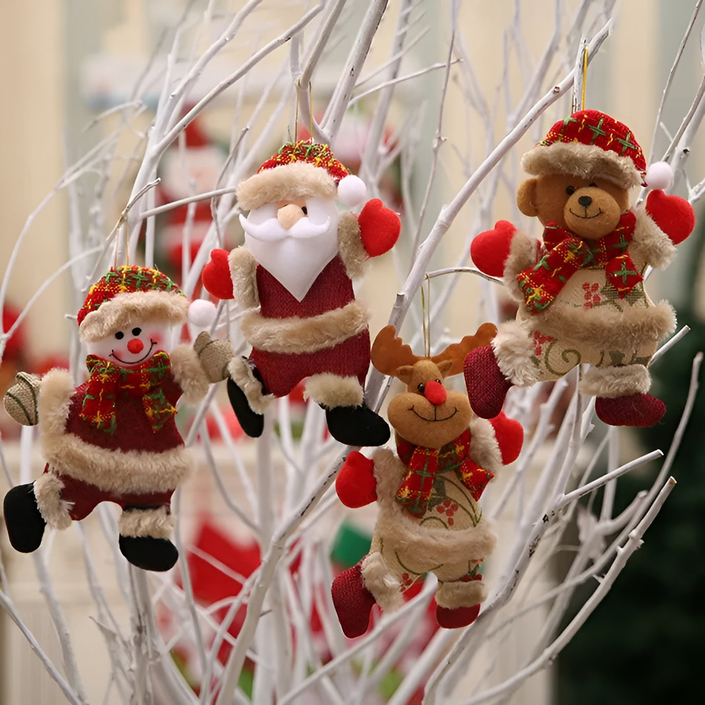 Glänzende Weihnachtskugeln Set 4er | Christbaumkugeln Kunststoff 1